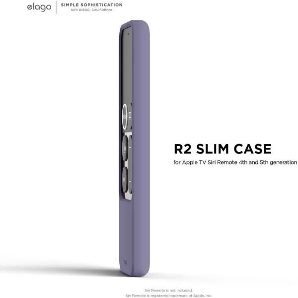 elago R2 Slim Case Compatible with Apple TV Siri Remote 1st Generation Sand Pink  Slim Design ScratchFree Silicone Shock Absorption Full AccessLavender Grey