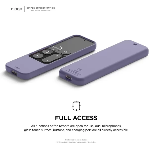 elago R2 Slim Case Compatible with Apple TV Siri Remote 1st Generation Sand Pink  Slim Design ScratchFree Silicone Shock Absorption Full AccessLavender Grey