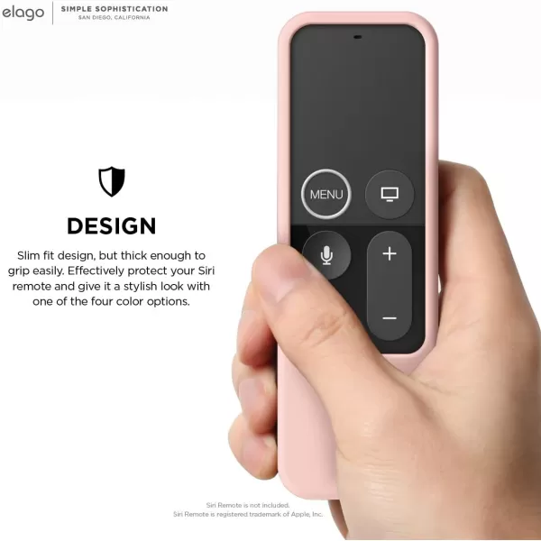 elago R2 Slim Case Compatible with Apple TV Siri Remote 1st Generation Sand Pink  Slim Design ScratchFree Silicone Shock Absorption Full AccessSand Pink