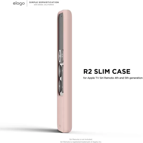 elago R2 Slim Case Compatible with Apple TV Siri Remote 1st Generation Sand Pink  Slim Design ScratchFree Silicone Shock Absorption Full AccessSand Pink