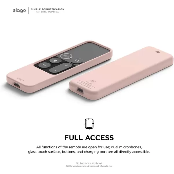 elago R2 Slim Case Compatible with Apple TV Siri Remote 1st Generation Sand Pink  Slim Design ScratchFree Silicone Shock Absorption Full AccessSand Pink