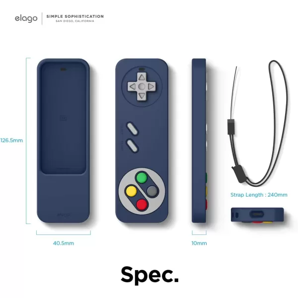 elago R4 Retro Apple TV Remote Case Compatible with Apple TV Siri Remote 1st Generation  Classic Controller Design NonFunctional Lanyard Included US Patent Registered Jean IndigoJean Indigo