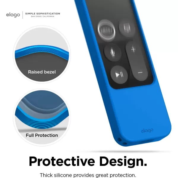 elago R4 Retro Apple TV Remote Case Compatible with Apple TV Siri Remote 1st Generation  Classic Controller Design NonFunctional Lanyard Included US Patent Registered Jean IndigoBlue