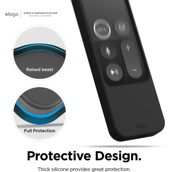 elago R4 Retro Apple TV Remote Case Compatible with Apple TV Siri Remote 1st Generation  Classic Controller Design NonFunctional Lanyard Included US Patent Registered Jean IndigoBlack