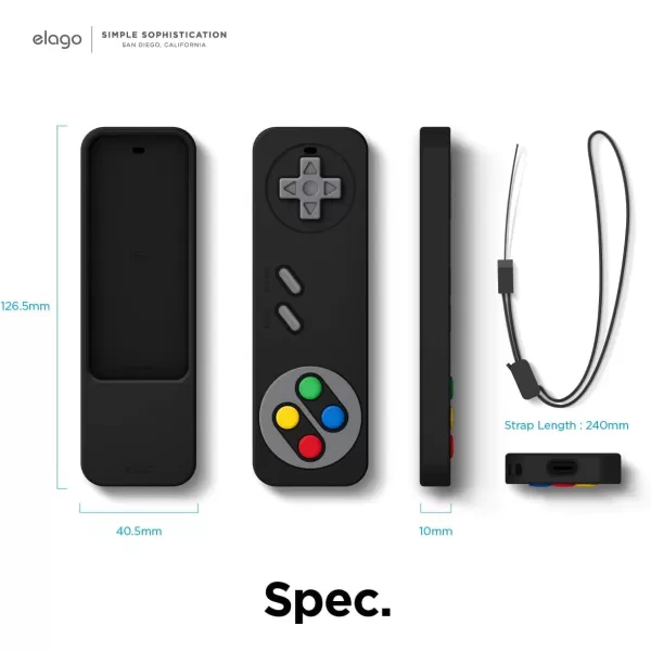 elago R4 Retro Apple TV Remote Case Compatible with Apple TV Siri Remote 1st Generation  Classic Controller Design NonFunctional Lanyard Included US Patent Registered Jean IndigoBlack