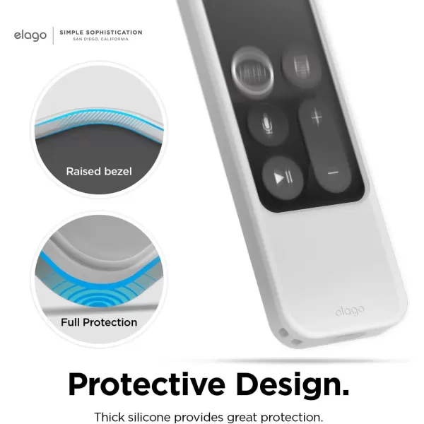 elago R4 Retro Apple TV Remote Case Compatible with Apple TV Siri Remote 1st Generation  Classic Controller Design NonFunctional Lanyard Included US Patent Registered Jean IndigoNightglow Blue