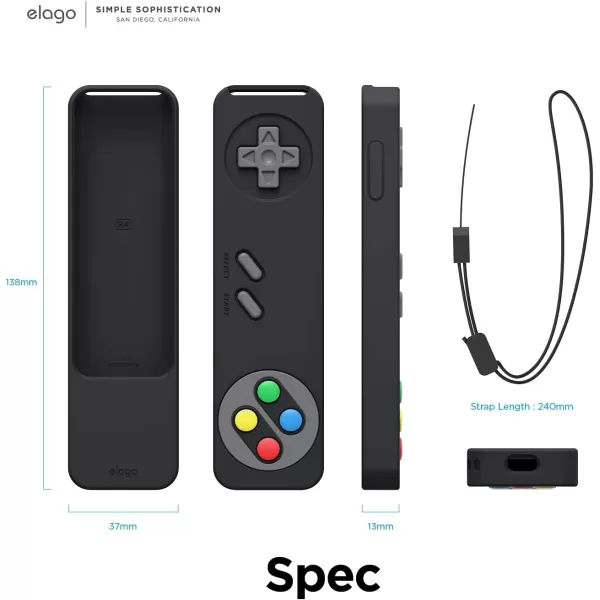 elago R4 Retro Case Compatible with 2022 Apple TV 4K Siri Remote 3rd Generation Compatible with 2021 Apple TV Siri Remote 2nd Gen  Classic Controller Design NonFunctional Protective Light GreyBlack