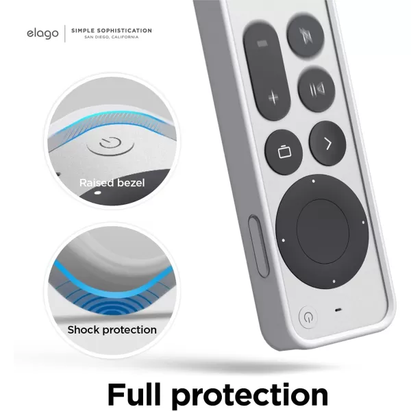 elago R4 Retro Case Compatible with 2022 Apple TV 4K Siri Remote 3rd Generation Compatible with 2021 Apple TV Siri Remote 2nd Gen  Classic Controller Design NonFunctional Protective Light GreyLight Grey