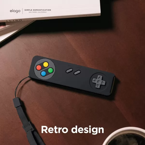 elago R4 Retro Case Compatible with 2022 Apple TV 4K Siri Remote 3rd Generation Compatible with 2021 Apple TV Siri Remote 2nd Gen  Classic Controller Design NonFunctional Protective Light GreyBlack