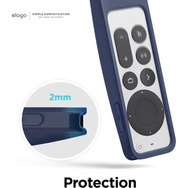 elago R5 Locator Case Compatible with 2022 Apple TV 4K Siri Remote 3rd Gen Compatible with 2021 Apple TV Siri Remote 2nd Gen and Compatible with Apple AirTag  Lanyard Included Jean IndigoJean Indigo