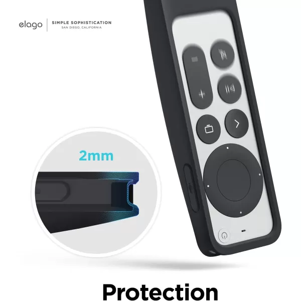 elago R5 Locator Case Compatible with 2022 Apple TV 4K Siri Remote 3rd Gen Compatible with 2021 Apple TV Siri Remote 2nd Gen and Compatible with Apple AirTag  Lanyard Included Jean IndigoBlack