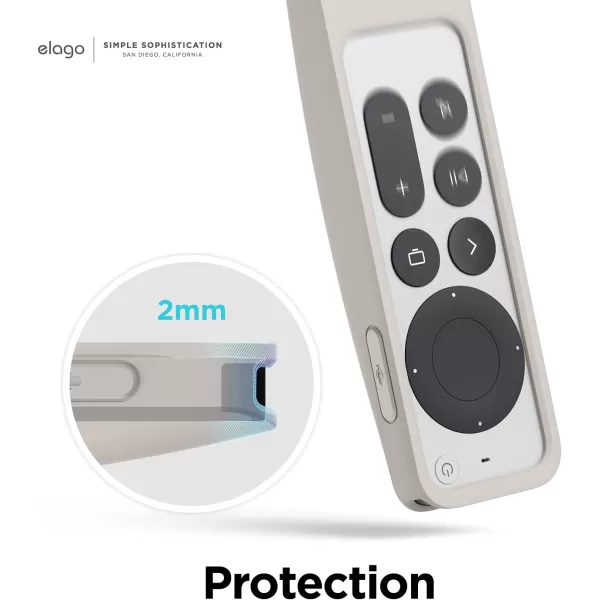 elago R5 Locator Case Compatible with 2022 Apple TV 4K Siri Remote 3rd Gen Compatible with 2021 Apple TV Siri Remote 2nd Gen and Compatible with Apple AirTag  Lanyard Included Jean IndigoStone