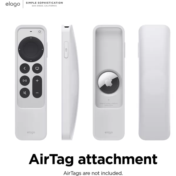 elago R5 Locator Case Compatible with 2022 Apple TV 4K Siri Remote 3rd Gen Compatible with 2021 Apple TV Siri Remote 2nd Gen and Compatible with Apple AirTag  Lanyard Included Jean IndigoNightglow Blue