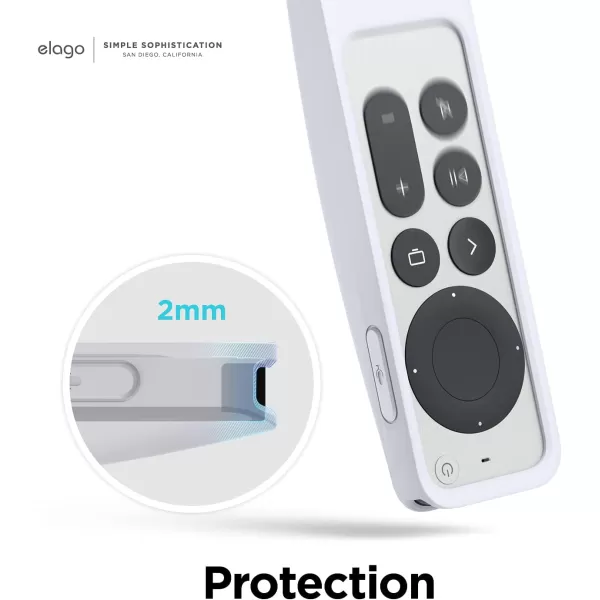 elago R5 Locator Case Compatible with 2022 Apple TV 4K Siri Remote 3rd Gen Compatible with 2021 Apple TV Siri Remote 2nd Gen and Compatible with Apple AirTag  Lanyard Included Jean IndigoNightglow Blue