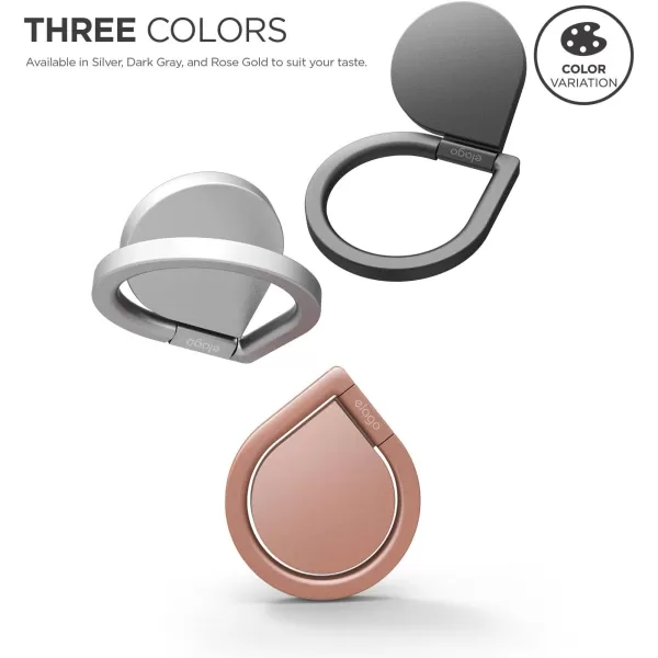 elago Ring Holder Stand Silver  360 Degree RotationKickstandAluminum BodyExtra stikers inclued  for All Smart PhonesSilver