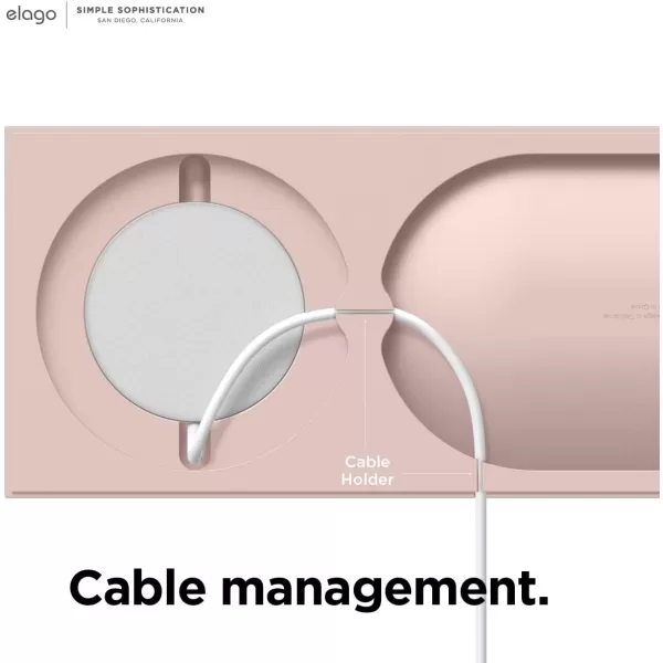 elago Sand Pink MagSafe Charging Tray for iPhone 15141312 and Other Wireless Charging Phones Charging Cable Not IncludedSand Pink