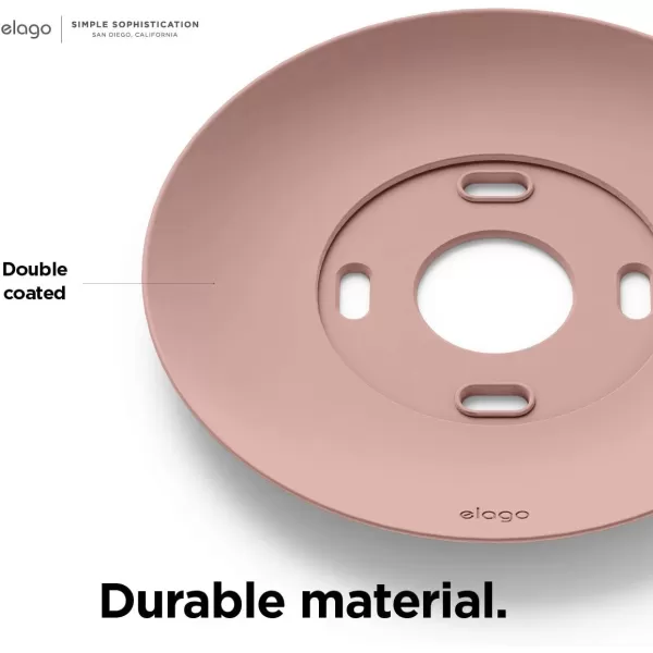 elago Satellite Wall Plate Cover Plus Compatible with Google Nest Thermostat 2020 White  Durable Material Easy Installation Concave and Complementary DesignSand Pink