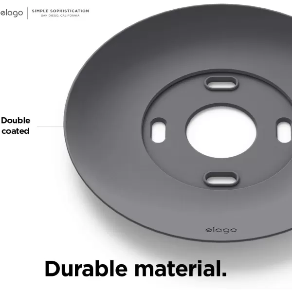 elago Satellite Wall Plate Cover Plus Compatible with Google Nest Thermostat 2020 White  Durable Material Easy Installation Concave and Complementary DesignCharcoalGray