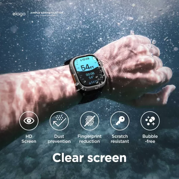 elago Screen Protector Compatible with Apple Watch Ultra 2  Ultra 49mm 4 layer structure tempered glass screen protector Clear Anti Scratch touch sensitiveelago Screen Protector Compatible with Apple Watch Ultra 2  Ultra 49mm 4 layer structure tempered glass screen protector Clear Anti Scratch touch sensitive