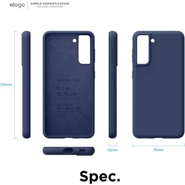 elago Silicone Case Compatible with Galaxy S21 Case Cover Lavender  Premium Liquid Silicone Raised Lip Screen amp Camera Protection 3 Layer Structure Full Body ProtectionJean Indigo