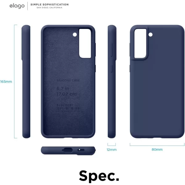 elago Silicone Case Compatible with Galaxy S21 Plus Case Cover Jean Indigo  Premium Liquid Silicone Raised Lip Screen amp Camera Protection 3 Layer Structure Full Body ProtectionJean Indigo