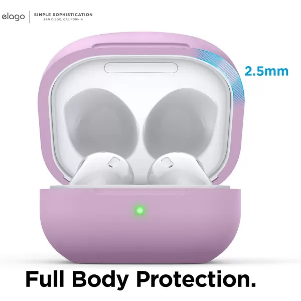 elago Silicone Case Compatible with Samsung Galaxy Buds FE Case 2023  Galaxy Buds 2 Pro Case 2022  Galaxy Buds 2 Case 2021  Galaxy Buds Pro Case 2021 Galaxy Buds Live2020 NightglowBlueLavender