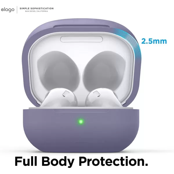 elago Silicone Case Compatible with Samsung Galaxy Buds FE Case 2023  Galaxy Buds 2 Pro Case 2022  Galaxy Buds 2 Case 2021  Galaxy Buds Pro Case 2021 Galaxy Buds Live2020 NightglowBlueLavender Grey