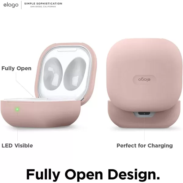 elago Silicone Case Compatible with Samsung Galaxy Buds FE Case 2023  Galaxy Buds 2 Pro Case 2022  Galaxy Buds 2 Case 2021  Galaxy Buds Pro Case 2021 Galaxy Buds Live2020 NightglowBlueSand Pink