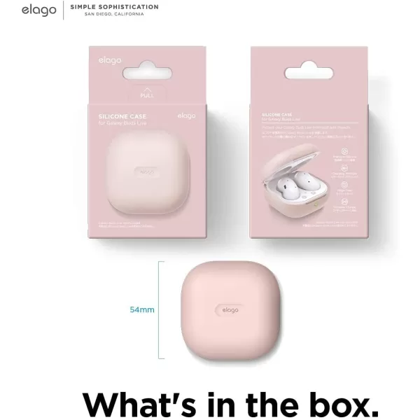 elago Silicone Case Compatible with Samsung Galaxy Buds FE Case 2023  Galaxy Buds 2 Pro Case 2022  Galaxy Buds 2 Case 2021  Galaxy Buds Pro Case 2021 Galaxy Buds Live2020 NightglowBlueSand Pink