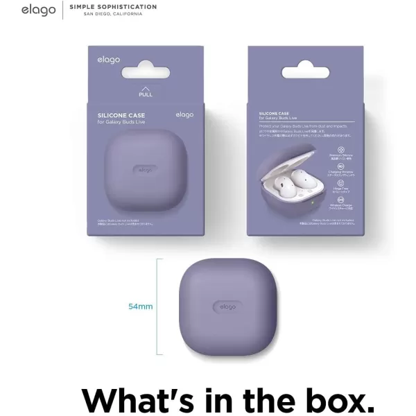 elago Silicone Case Compatible with Samsung Galaxy Buds FE Case 2023  Galaxy Buds 2 Pro Case 2022  Galaxy Buds 2 Case 2021  Galaxy Buds Pro Case 2021 Galaxy Buds Live2020 NightglowBlueLavender Grey