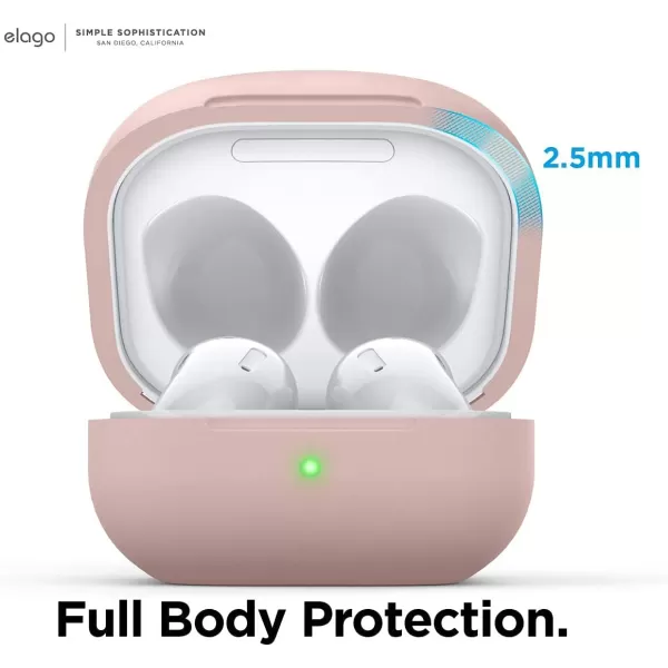 elago Silicone Case Compatible with Samsung Galaxy Buds FE Case 2023  Galaxy Buds 2 Pro Case 2022  Galaxy Buds 2 Case 2021  Galaxy Buds Pro Case 2021 Galaxy Buds Live2020 NightglowBlueSand Pink