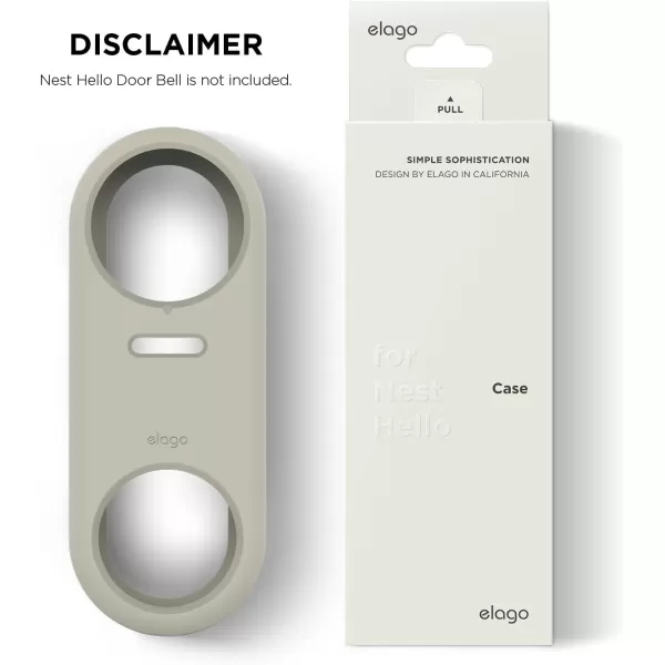 elago Silicone Case Designed for Google Nest Hello Doorbell Cover Black  Full Protection Night Vision Compatible US Patent RegisteredClassic White