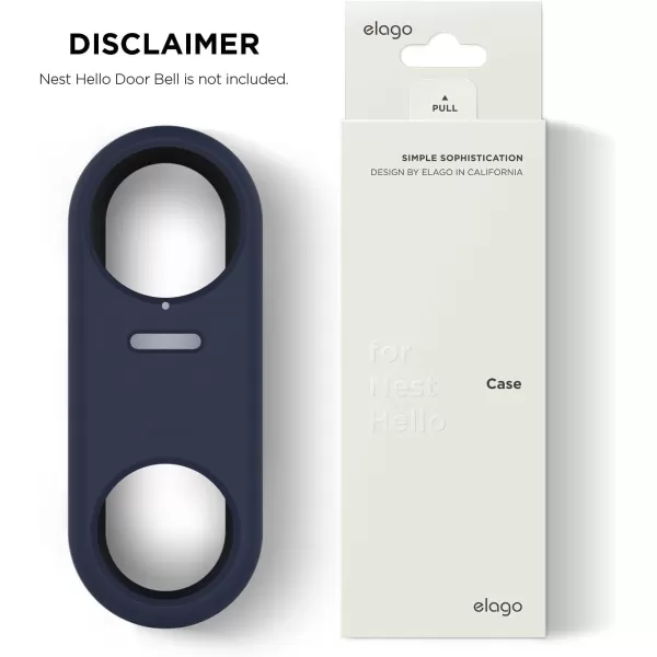 elago Silicone Case Designed for Google Nest Hello Doorbell Cover Black  Full Protection Night Vision Compatible US Patent RegisteredJean Indigo