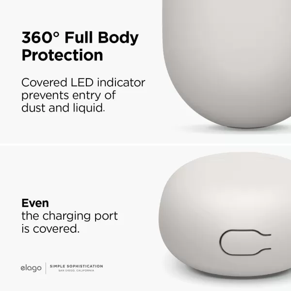 elago Silicone Case Designed for Pixel Buds ASeries 2021 Google Pixel Buds 2 Case 2020 Shockproof Protective Silicone Case Cover Supports Wireless Charging StoneStone