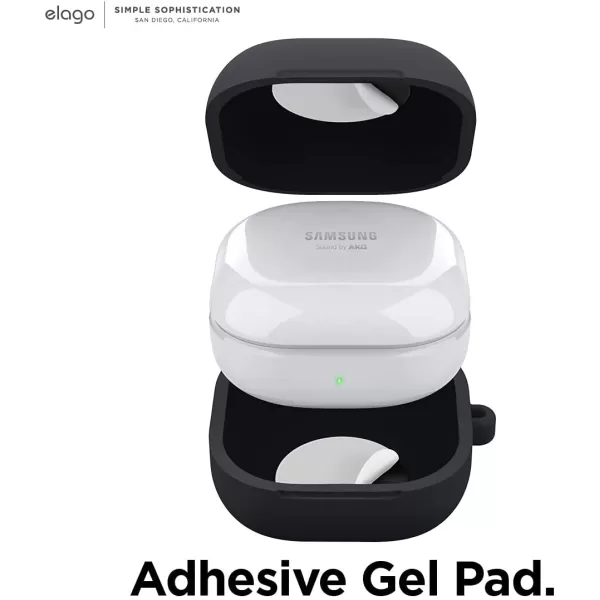 elago Silicone Hang Case Compatible with Samsung Galaxy Buds FE Case 2023  Galaxy Buds 2 Pro Case 2022  Galaxy Buds 2 Case 2021  Galaxy Buds Pro Case 2021  Galaxy Buds LiveNightglow BlueBlack