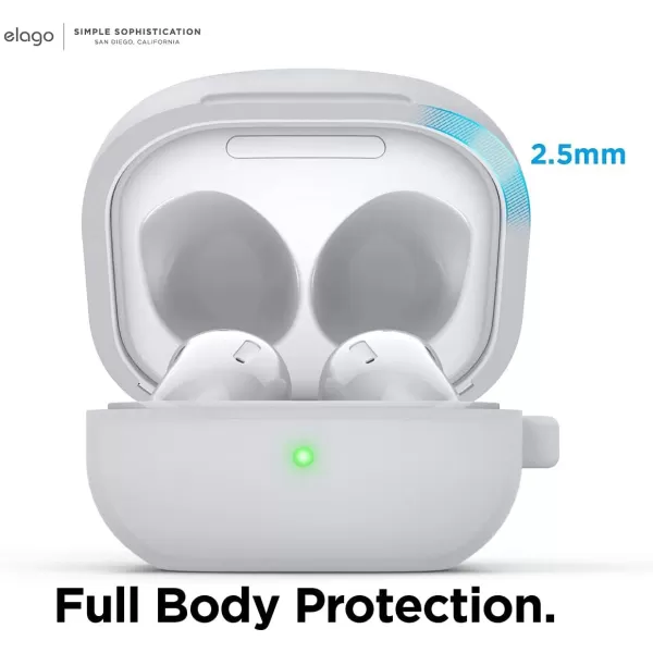 elago Silicone Hang Case Compatible with Samsung Galaxy Buds FE Case 2023  Galaxy Buds 2 Pro Case 2022  Galaxy Buds 2 Case 2021  Galaxy Buds Pro Case 2021  Galaxy Buds LiveNightglow BlueNightglow Blue