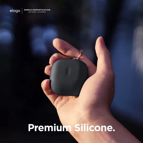 elago Silicone Hang Case Compatible with Samsung Galaxy Buds FE Case 2023  Galaxy Buds 2 Pro Case 2022  Galaxy Buds 2 Case 2021  Galaxy Buds Pro Case 2021  Galaxy Buds LiveNightglow BlueBlack