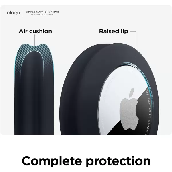 elago Silicone Pad Compatible with Apple AirTag Case Holder with Adhesive Stickers 2 Pack  Track Wallets Dogs Bikes Bags Backpacks  Reusable Pad Tracking Device Not Included Nightglow BlueBlack