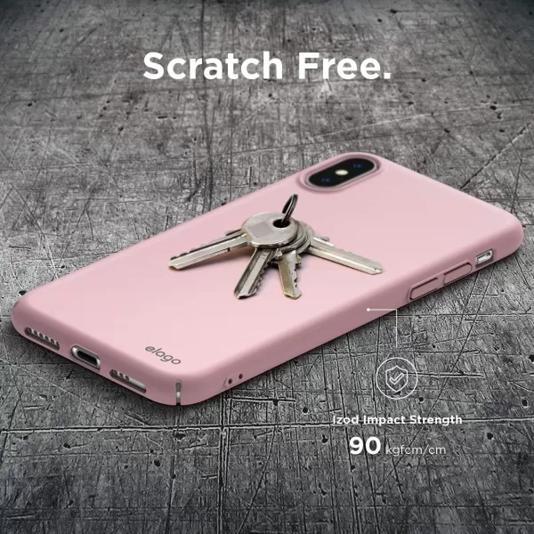 elago Slim Fit Series Case Designed for iPhone Xs Case iPhone X Case  Matte Finish Lovely PinkLovely Pink