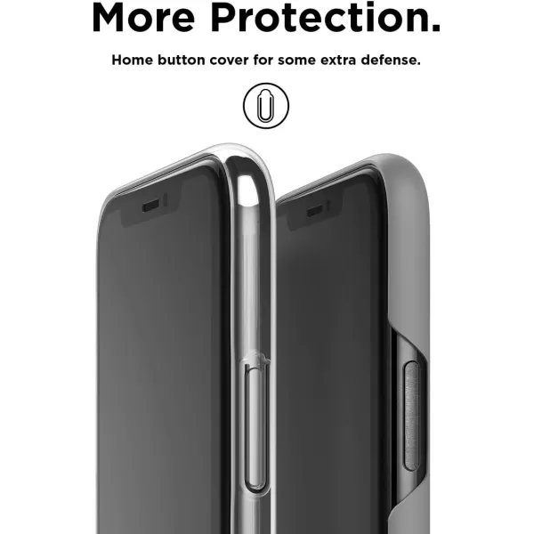 elago Slim Fit Series Compatible with iPhone XR Crystal Clear  Matte FinishSupport Wireless ChargingFull CoveredScratch amp Minor Drop ProtectionEveryday CaseCrystal Clear