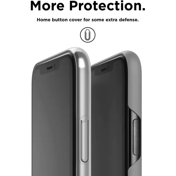 elago Slim Fit Series Compatible with iPhone XR Crystal Clear  Matte FinishSupport Wireless ChargingFull CoveredScratch amp Minor Drop ProtectionEveryday CaseFrosted Clear