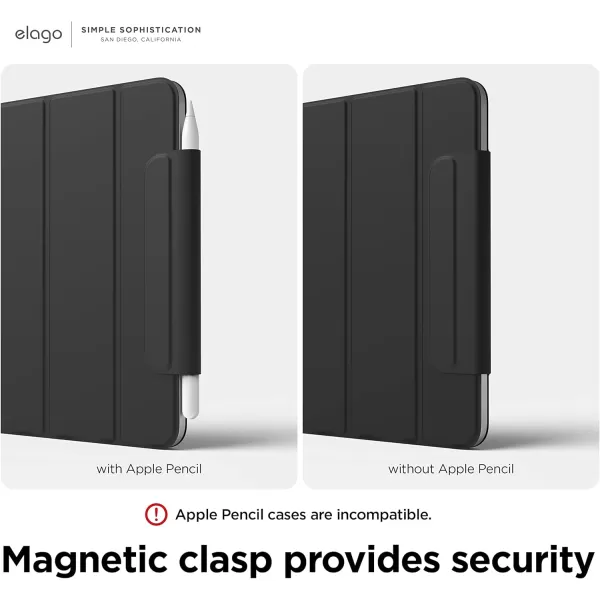 elago Smart Folio Case Compatible with iPad Mini 83 inch 6th Generation 2021 with Magnetic Clasp Protective Smart Cover Case Compatible with Apple Pencil Slim Design Auto WakeSleep  Light GrayBlack