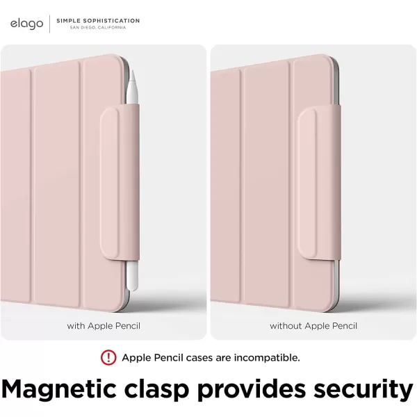 elago Smart Folio Case for iPad Pro 11 inch 4th 3rd 2nd Generation with Magnetic Clasp  Compatible with Apple Pencil Protective Smart Cover Case Slim Design Auto WakeSleep Sand PinkSand Pink