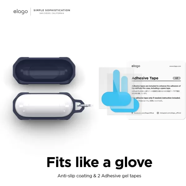 elago Solid Armor Case Compatible with AirPods 3rd Generation Case  Compatible with AirPods 3 Case Cover Shock Absorbing Design Durable TPU Wireless Charging Full Body Protection Jean IndigoJean Indigo