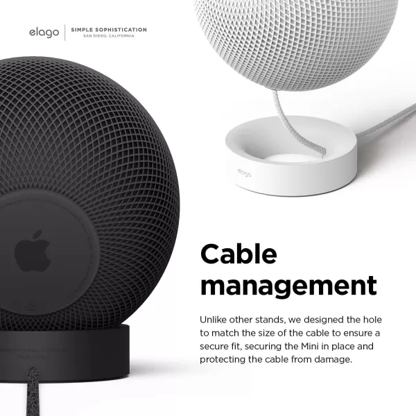 elago Stand Compatible with HomePod Mini  Proper EQ Easier to Control with Better Indicator Visibility Stable Mount AntiSlip Silicone Stand BlackBlack