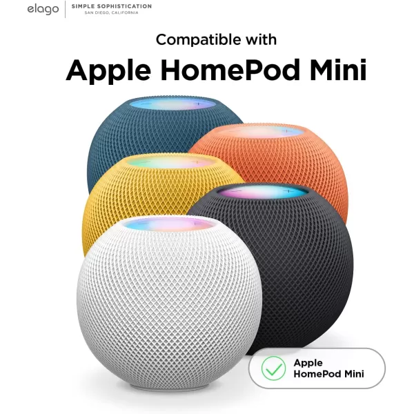 elago Stand Compatible with HomePod Mini  Proper EQ Easier to Control with Better Indicator Visibility Stable Mount AntiSlip Silicone Stand BlackBlack