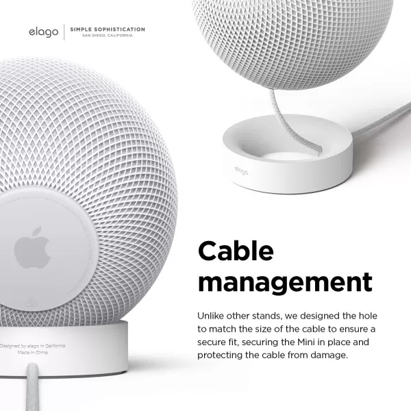 elago Stand Compatible with HomePod Mini  Proper EQ Easier to Control with Better Indicator Visibility Stable Mount AntiSlip Silicone Stand BlackWhite