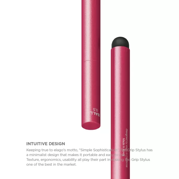 elago Stylus BallRed Pink  Premium AluminumBallpoint PenReplaceable Extra Tip Included  for iPad iPad Pro iPad Mini and iPhoneelago Stylus BallRed Pink  Premium AluminumBallpoint PenReplaceable Extra Tip Included  for iPad iPad Pro iPad Mini and iPhone