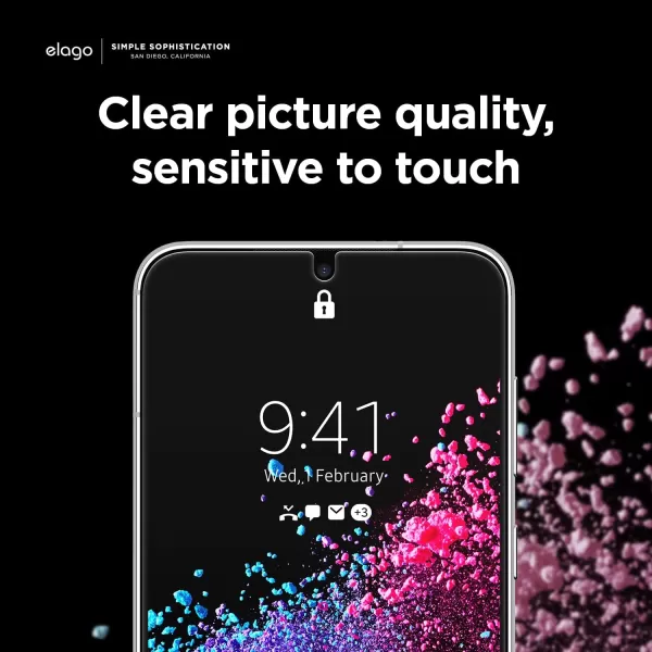 elago Tempered Glass Screen Protector Compatible with Samsung Galaxy S22  S23 61 Inch 9H Surface Hardness AntiFingerprint ShatterProof Scratch Protection Crystal Clear Clarity Silicone CoatingGalaxy S22 Plus  S23 Plus