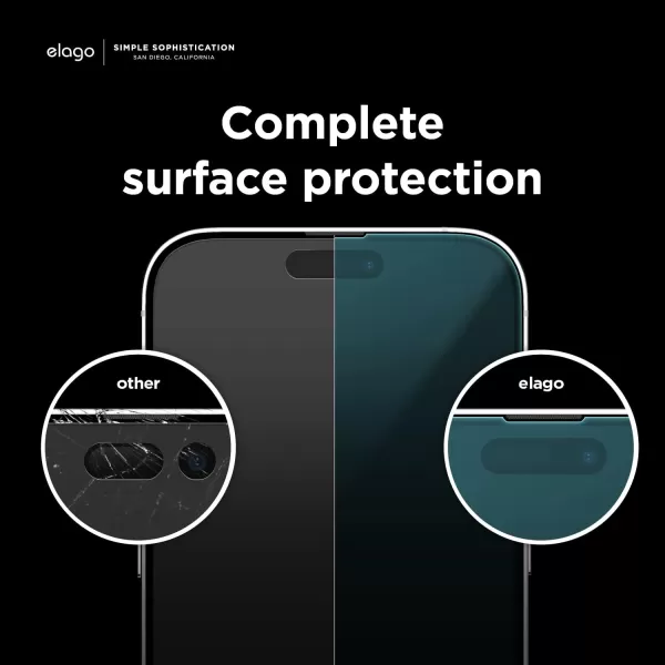 elago Tempered Glass Screen Protector Compatible with iPhone 14 Pro Max  9H Surface Hardness AntiFingerprint ShatterProof Scratch Protection Crystal Clear Clarity BubbleFreeiPhone 14 Pro Max